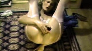 Gorgeous Crystal Dawn anal dildo play in 1984